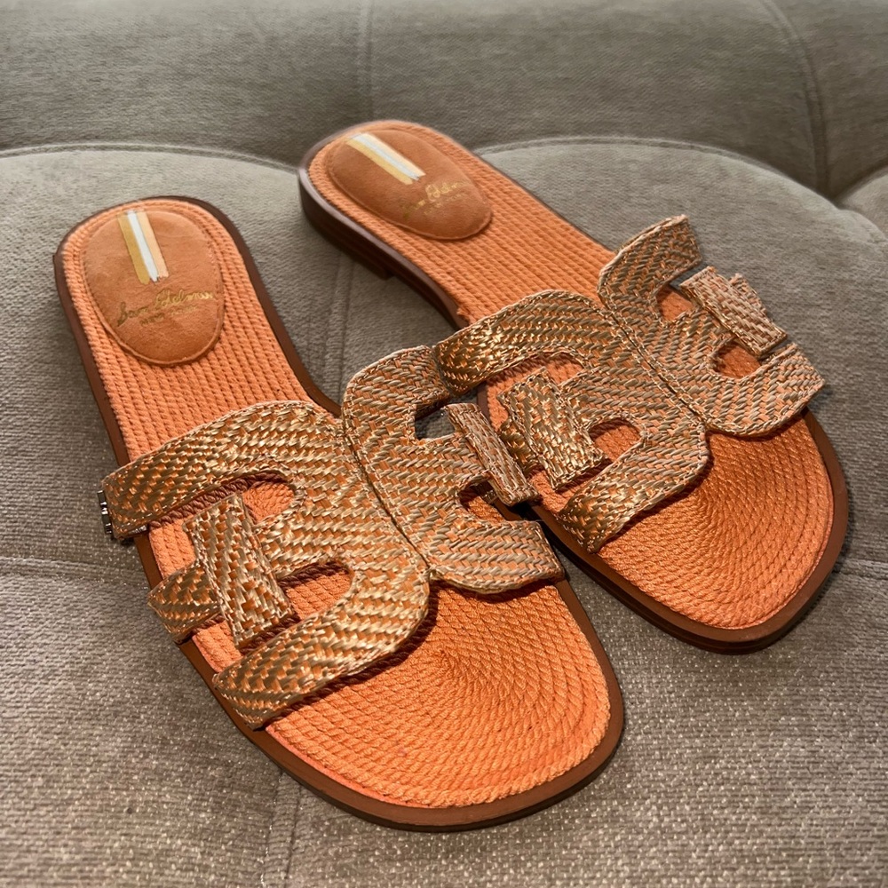 Bebe Orange Braided Sandals for Summer